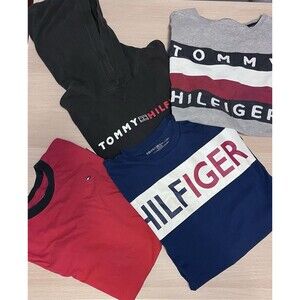 Lot of 4 Tommy Hilfiger Shirts Short & Long Sleeve Big Boys XL 18-20 Preppy USA